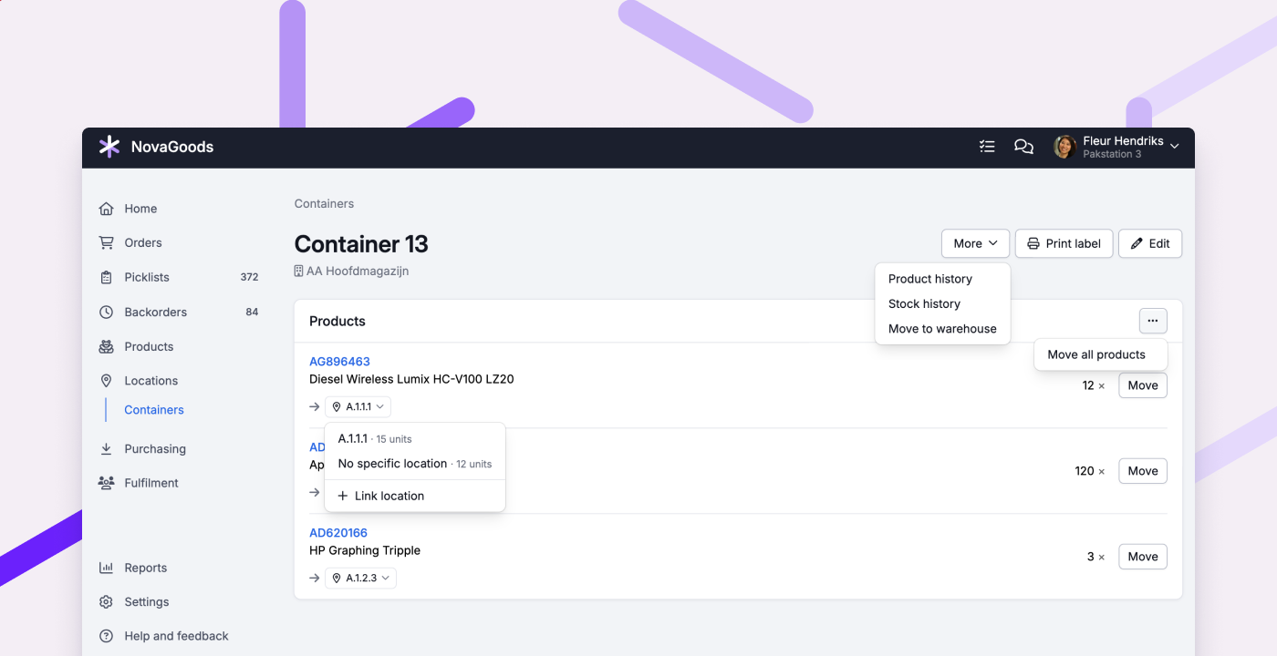 Improvements to containers