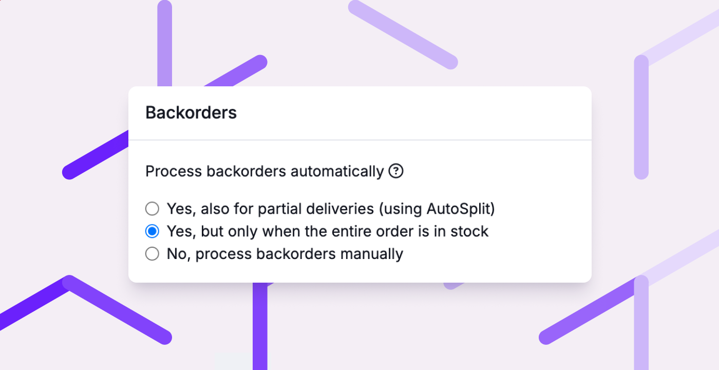 Process backorders automatically
